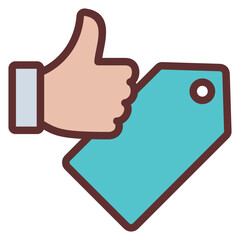 Like Outline Color Icon