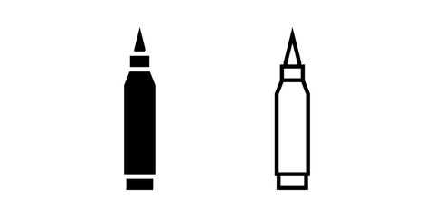 water marker set icon on white background