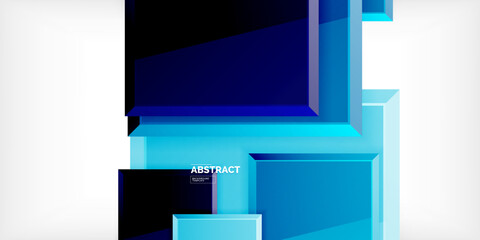 Colorful squares with reflections abstract background design. Vector Illustration For Wallpaper, Banner, Background, Card, Book Illustration, landing page