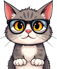 Fototapeta premium cartoon cat isolated