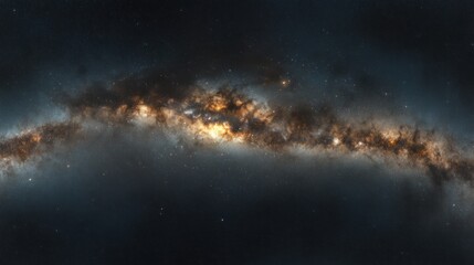 Obraz premium A stunning view of the Milky Way galaxy, a band of stars and gas stretching across the night sky.
