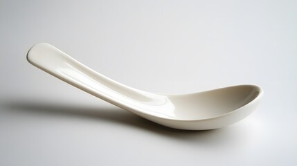 ceramic spoon isolated on white background. 