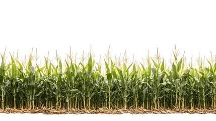 corn fields on white background. 