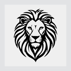 Obraz premium unique and attractive lion head outline logo concept