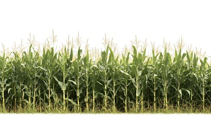 corn fields on white background. 