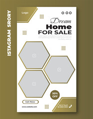 Dream house for sale instagram story design template