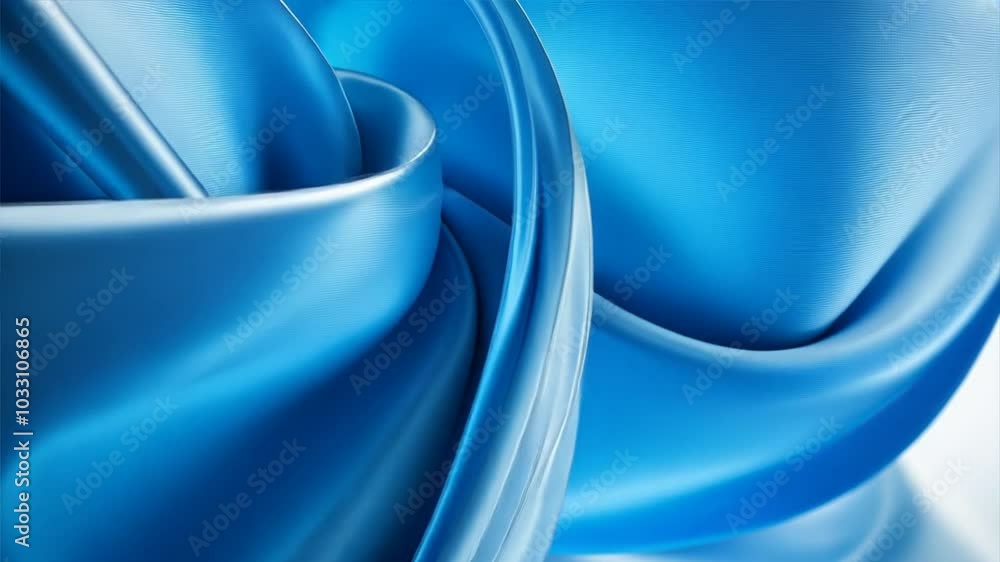 Poster dynamic wave-like blue patterns with a mix of light and dark shades, creating a sense of movement cl