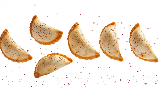 Delicious empanadas on transparent background