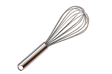 A sleek kitchen whisk, perfect for blending, mixing, and whipping ingredients effortlessly for delicious culinary creations.