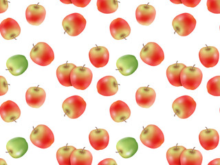 リンゴのシームレスパターン　A'