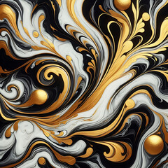 Golden Symphony of Swirls, Generative Ai