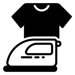 Iron icon, glyph icon style