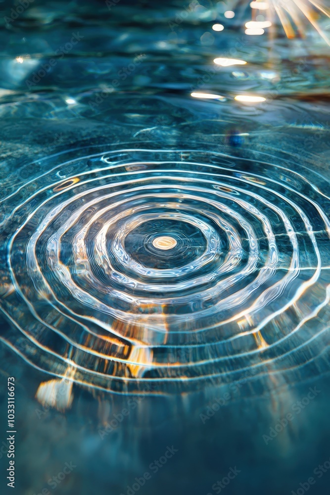 Poster radiating patterns symbolizing the positive ripple effect of collaboration