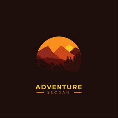 adventure and mountain logo artwork illustration vintage