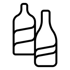 Bottle icon, line icon style