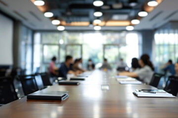 blur people in meeting room, business, team work