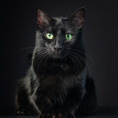 검은 고양이, black cat, 할로윈, Halloween, 불길한 상징, symbol of bad luck, 마녀의 동물, witch's familiar, 미신, superstition, 밤, night, 어두운 길, dark path, 고양이 울음소리, cat's meow, 신비로움, mystery, 초자연적 존재, supernatural being,