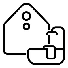 Bathroom icon, line icon style