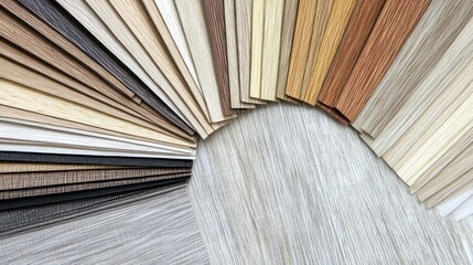 A Fan of Diverse Wood Laminate Samples