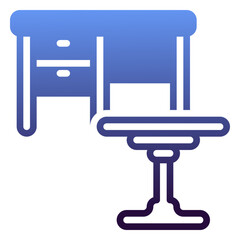 Table icon, gradient icon style