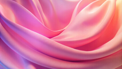 A soft colorful background with a smooth, flowing fabric design in the center of the image is a soft pink background with a smooth, flowing fabric design in the middle. 