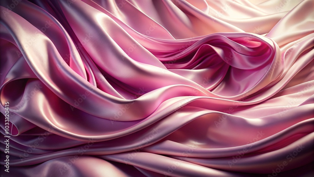 Poster soft pink background with a smooth, flowing fabric design in the center of the image is a soft pink 