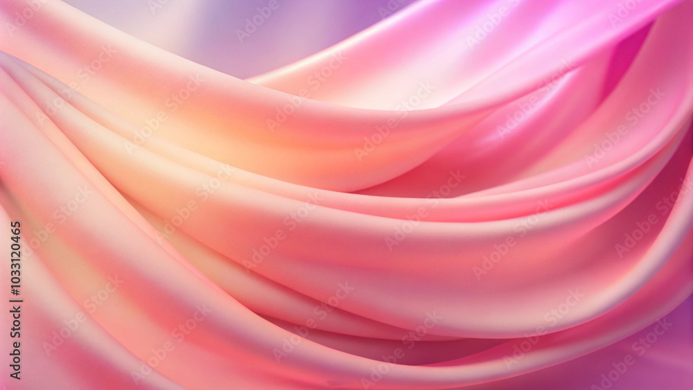 Poster a soft colorful background with a smooth, flowing fabric design in the center of the image is a soft