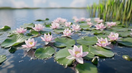 Serene Lily Pad Oasis: A Tranquil Aquatic Sanctuary