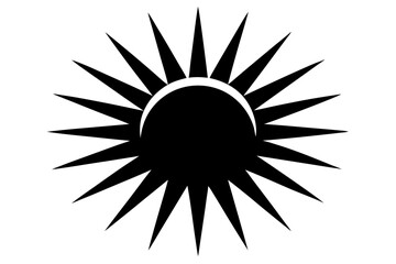 Sunburst Icon | isolated vector silhouette illustration on white background