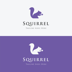 Squirrel logo template design with a creative and unique concept.