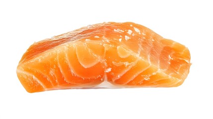 salmon, trout, steak, slice of fresh raw fish, isolated on white background, clipping path, full depth of field. 