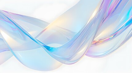 Fototapeta premium Abstract iridescent flowing liquid. Modern Shapes Wave abstract art background for presentations and wallpaper 