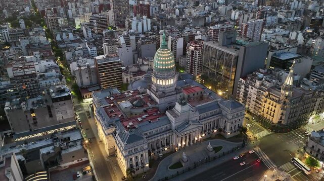 Aerial Fwd Side Approach Argentine National Congress 1