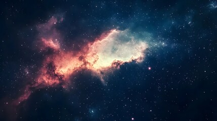 Fototapeta premium A Cosmic Cloud of Gas and Dust with Scattered Stars