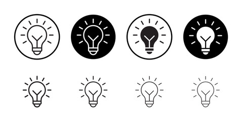 Bulb icon Isolated flat vector in outline