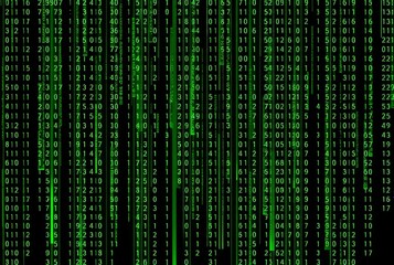 Matrix Code Background Green cascading code futuristic feel