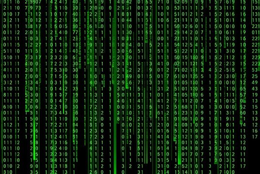 Matrix Code Background Green cascading code futuristic feel