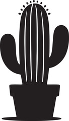 cactus desert plant silhouette vector art illustration