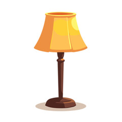 Vector yellow table lamp icon for modern home and office lighting