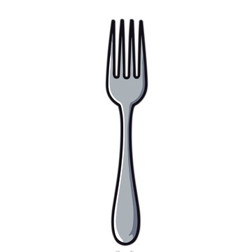 Vector fork icon for dining utensils