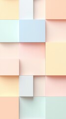 Fototapeta premium A minimalistic background with soft pastel color blocks arranged in a grid