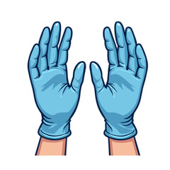 Medical gloves, personal protection vector illustration