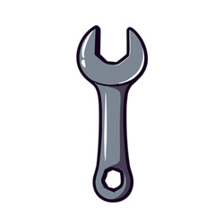 Vector wrench icon, repair tool symbol