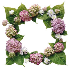 Floral wreath with pink and white flowers
