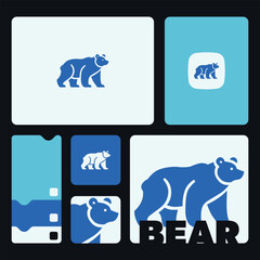 Bear design vector image on white background, vector illustration, Animal Logo, logo set