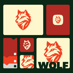 Wolf design vector image on white background, vector illustration, Animal Logo, logo set