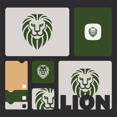 Lion design vector image on white background, vector illustration, Animal Logo, logo set