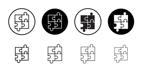 Puzzle icon Isolated flat vector in outline