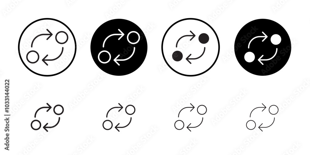 Poster replace icon isolated flat vector in outline