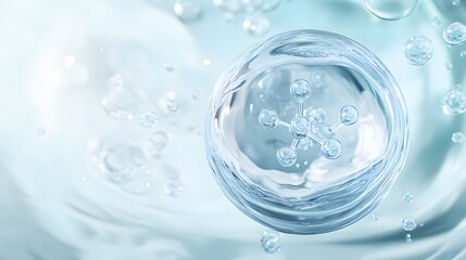 Water Droplet Enclosing a Molecular Structure